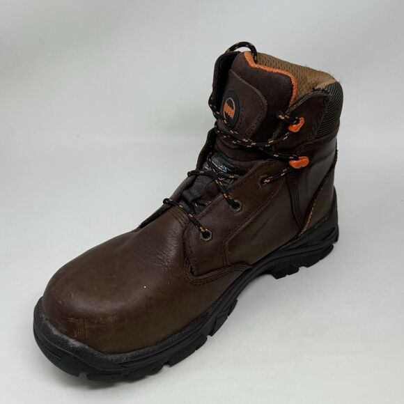 HOSS Hudson Composite Toe Work Boots Mens 9 Brown Leather Insulated Waterproof - Picture 9 of 16